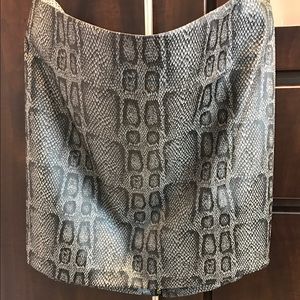 Jay Godfrey pleather snake-print skirt