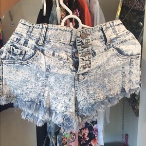 High waisted shorts