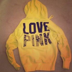 Gently worn VS PINK full zip hoodie