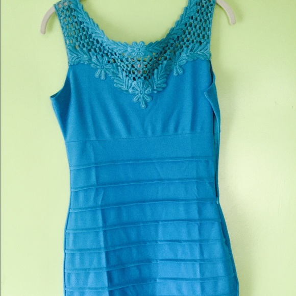 NWT BLUE bodycon dress