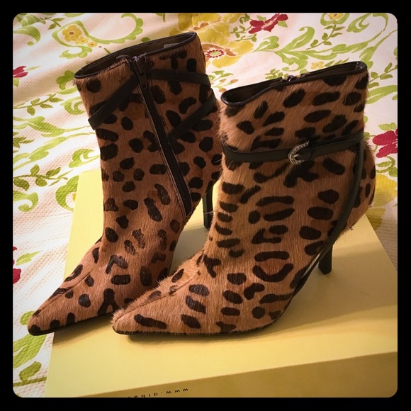 Kaynine leopard ankle boots