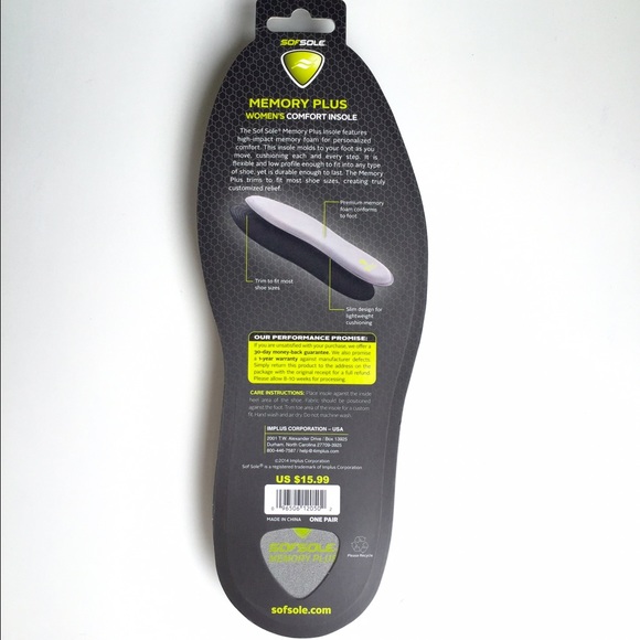 Sofsole Memory Plus Insole - Picture 2 of 2