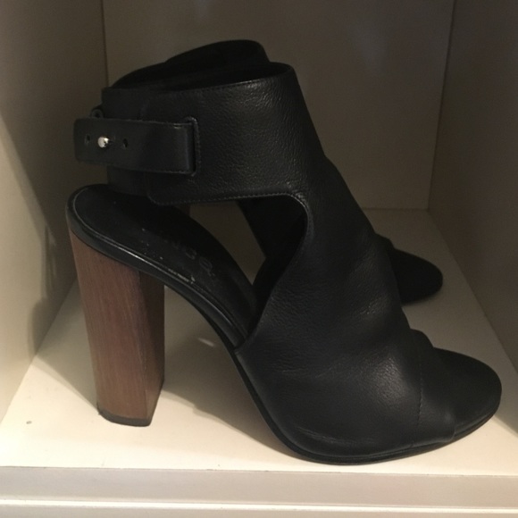 Vince open toe booties