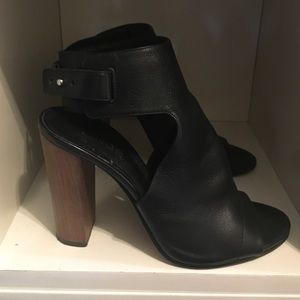 Vince open toe booties