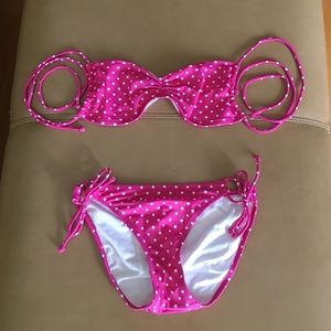 SALE!! Victoria Secret Pink/White Polka dot bikini