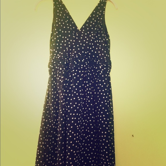 NWT size 4 - navy polka dot dress