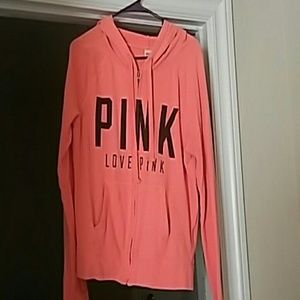 Victoria Secret pink zip-up sweater