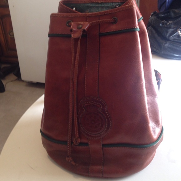 💥💥💥HP Genuine leather saddle colored backpack - Picture 1 of 4