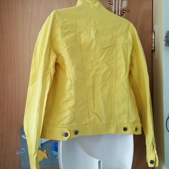 Comptoir des cotonniers yellow denim jacket 36/S - Picture 2 of 4