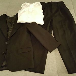 Geoffrey Beene Black Suit 6 Boys Cherokee Shirt XS