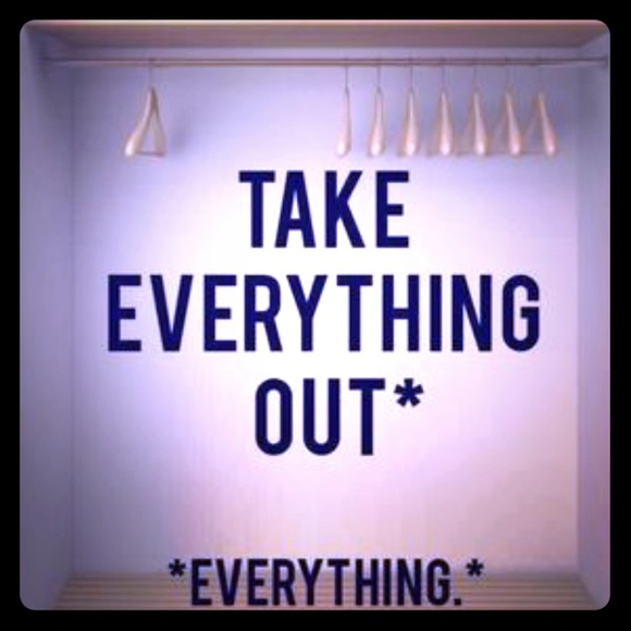 Cleaning out the whole closet!