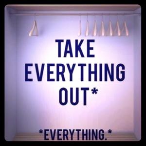 Cleaning out the whole closet!