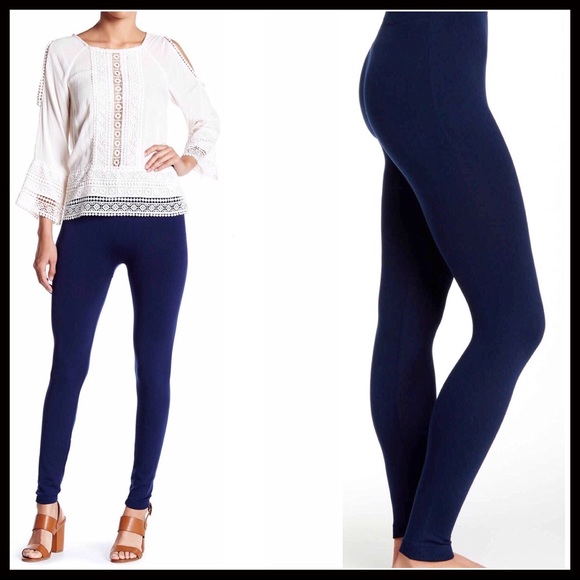 ❌SOLD❌SEAMLESS LEGGINGS Navy Blue - Picture 3 of 4