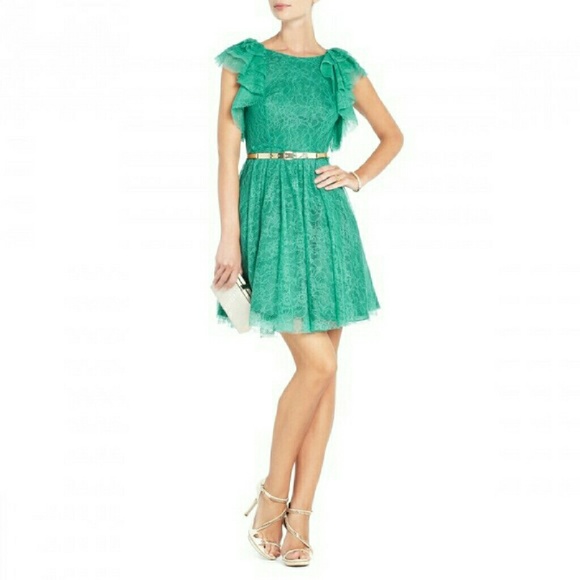 Bcbgmaxazria Cynthia Ruffle Dress - Sea Green