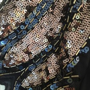 Ark & Co. navy sequin asymmetrical dress