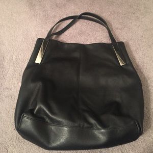 Vince Camuto black leather handbag