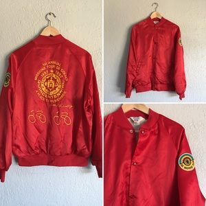 Vintage bike tour bomber jacket