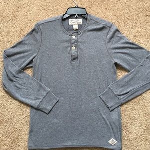Men's Luck Brand Grey Henley shirt
