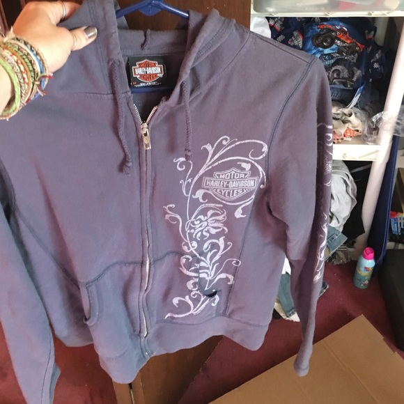Grey and white Harley Davidson Jacket