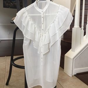 Zara ruffled blouse xs