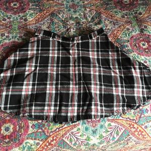 Plaid circle skirt