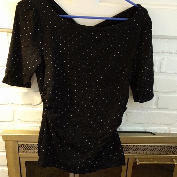 Black & white polkadot dress shirt