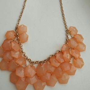 Women's Forever 21 Peach/Gold Chocker Necklace