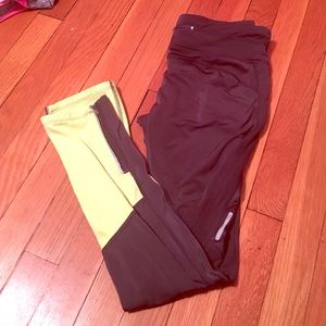 Neon yellow workout pants