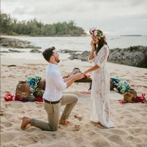 MINKPINK Crime of Passion lace maxi dress XS