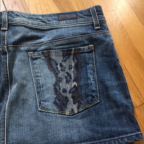 Citizens of Humanity Jean Skirt w/ Brown Stitching - Picture 3 of 4