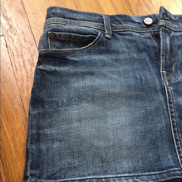 Citizens of Humanity Jean Skirt w/ Brown Stitching - Picture 4 of 4