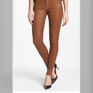 AG coated denim leggings