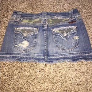 Miss Me denim mini skirt