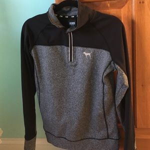 Pink athletic quarter zip