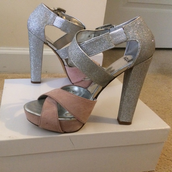 Strappy silver sparkle Aqua Aqmoxie