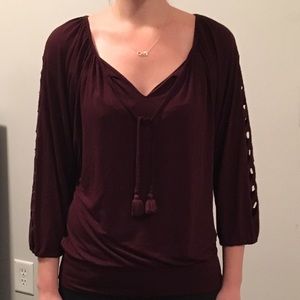 Burgundy Blouse by Deletta