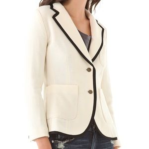 Rag & Bone Bromley Blazer, Ivory/Black, size small