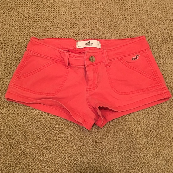 Red hollister shorts - light worn