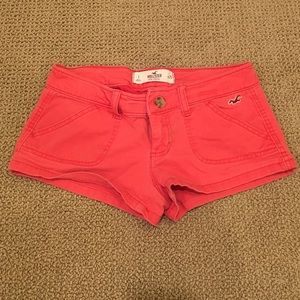 Red hollister shorts - light worn