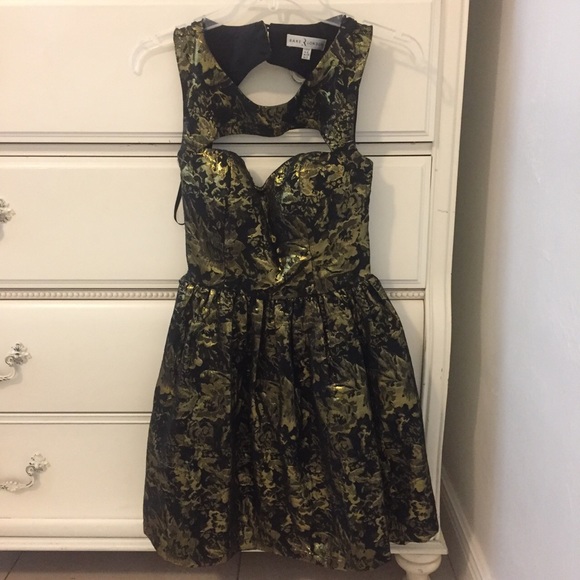 Black and gold dress