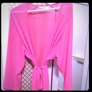 pink sheer robe from VS