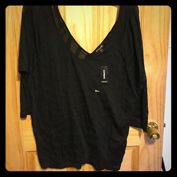 Sheer express black shirt with tags