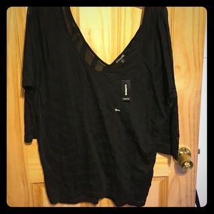 Sheer express black shirt with tags
