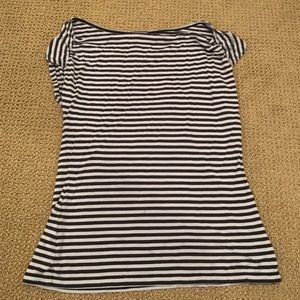 striped cap sleeve t shirt