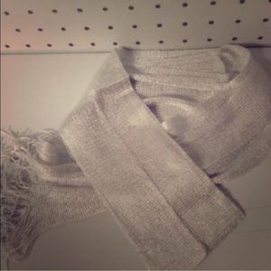 NWT Lovely Long Sash Scarf Sparkle in Silver