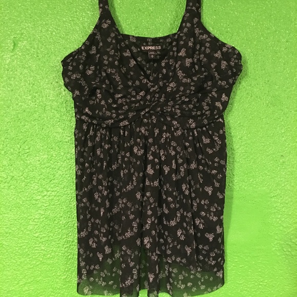 Babydoll express blouse black and white print