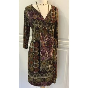 Classy faux wrap dress, NWT