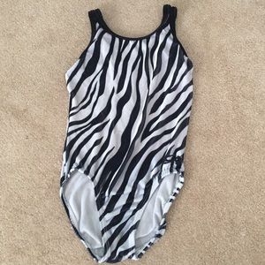 Gk zebra velvet leotard