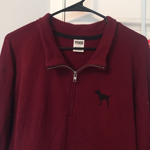 PINK maroon quarter zip