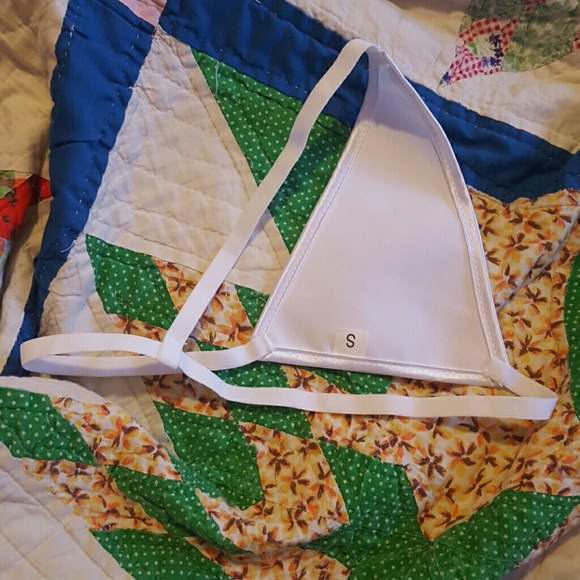 NWOT simple shine white string thong - Picture 2 of 3